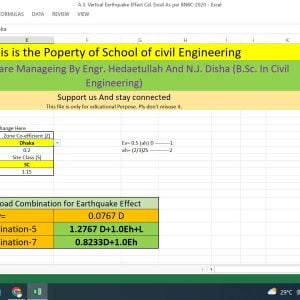 A3. Vertical Earthquake Effect Cal. Excel (BNBC-20, ASCE 7-05)
