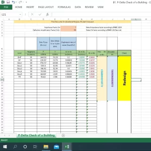 B1. P-Delta Check (BNBC-20, ASCE 7-05)