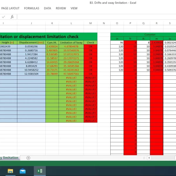 B3. Sway Limitation Check (BNBC-20, ASCE 7-05)