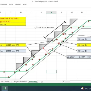 D4. Staircase Design Excel Sheet -Case 4