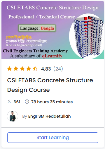 CSI ETABS Concrete Structure Design Course